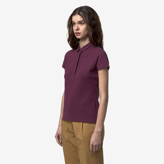 AMEDEA PIQUE SLIM - Polos - Polo - Femme - Violet Mauve Wine