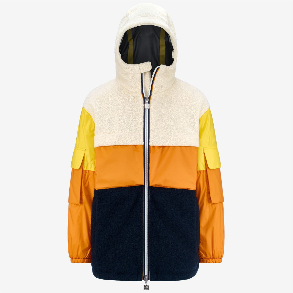 CLAUMIX SHERPA NYLON BLANKET - Vestes - Milieu - Homme - WHITE-BLUE-ORANGE-YELLOW