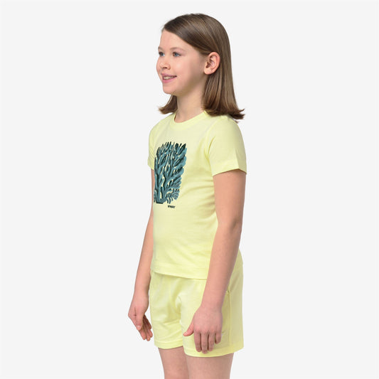 P. MELIS CORAIL JERSEY - T-shirts et hauts - T-shirt - Fille - Yellow Lime