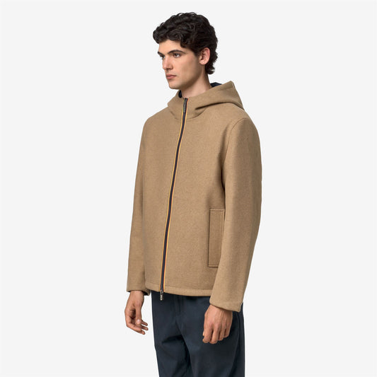 CLAUDEL WOOL BONDED DOUBLE - Vestes - Milieu - Homme - Beige Khaki-Blue Depth