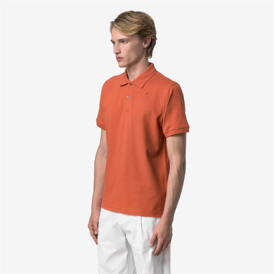 AMEDEE PIQUE SLIM - Polos - Polo - Homme - Orange Brownish