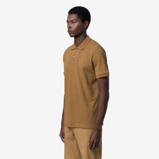 AMEDEE PIQUE SLIM - Polos - Polo - Homme - Brown Bistre