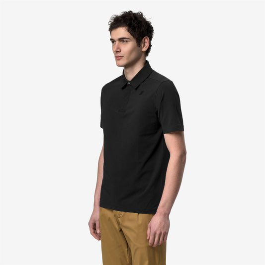 VIGGO LT STRETCH JERSEY SLIM - Polos - Polo - Homme - Black Pure-Black Pure