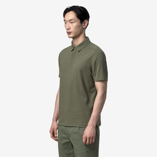 VIGGO LT STRETCH JERSEY SLIM - Polos - Polo - Homme - Green Lichen