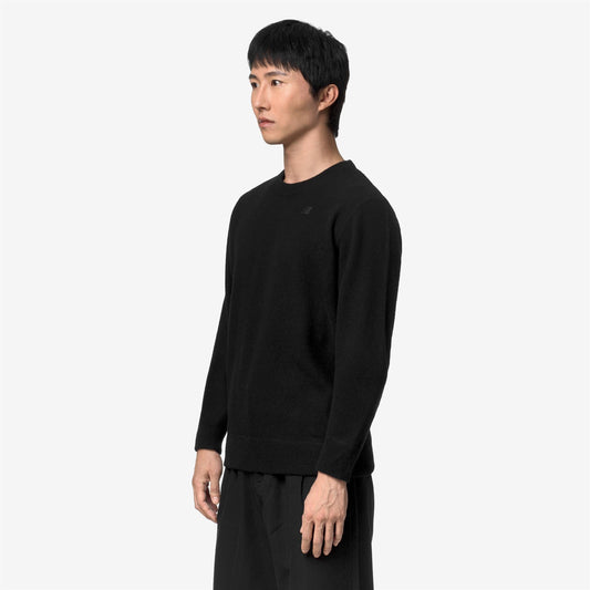 SEBASTIEN FLEECE STITCH - Maille - Pull-over - Homme - Black Pure