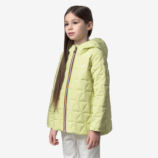 P. MADLAINE DIAMOND QUILTED WARM - Vestes - Court - Fille - Yellow Lime