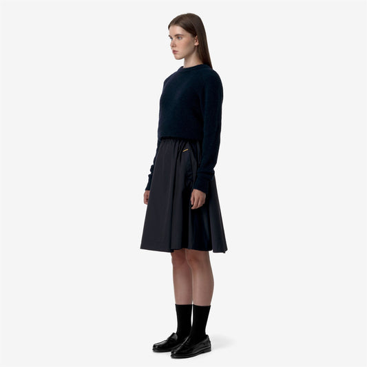 GAELA SATIN - Jupes - Longuette - Femme - Blue Depth