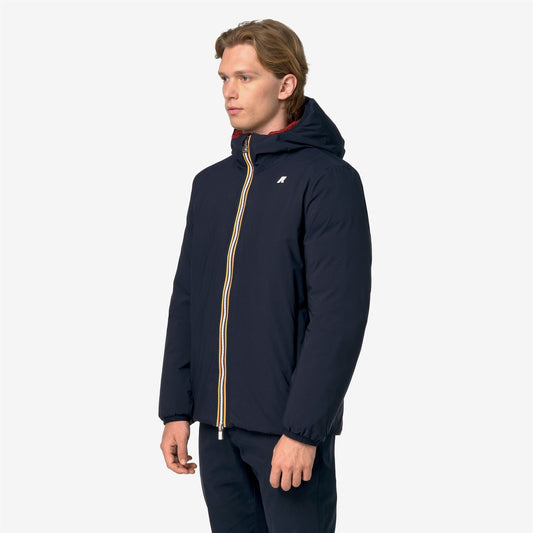 JACK ST THERMO DOUBLE - Vestes - Court - Homme - Blue Depth-Red Dk Chili