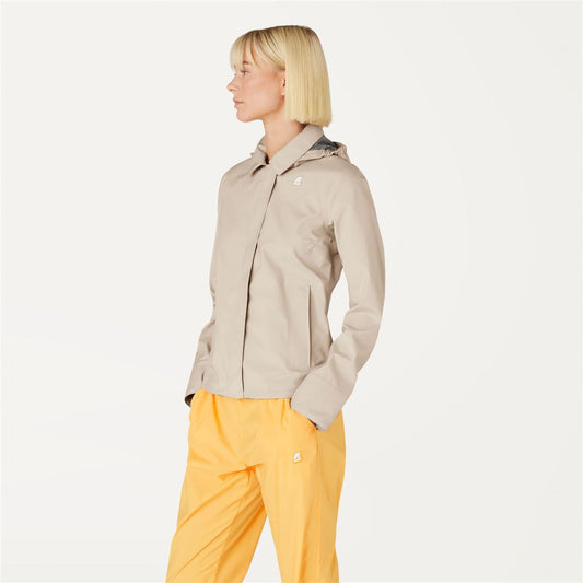 LILLA BONDED JERSEY - Vestes - Court - Femme - BEIGE LT