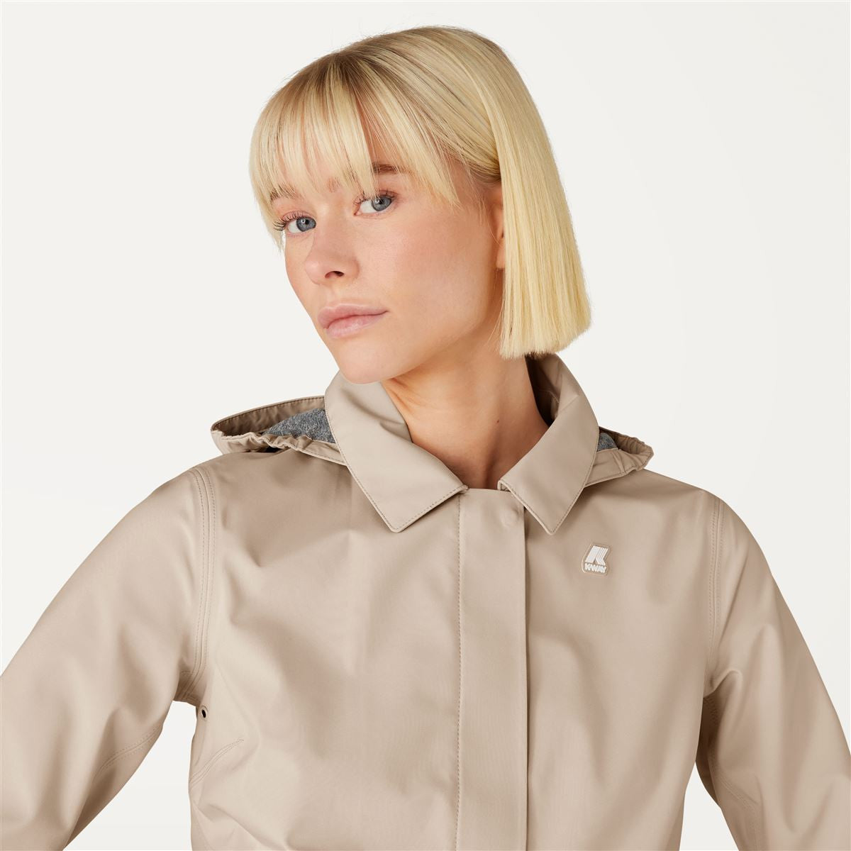 LILLA BONDED JERSEY - Vestes - Court - Femme - BEIGE LT