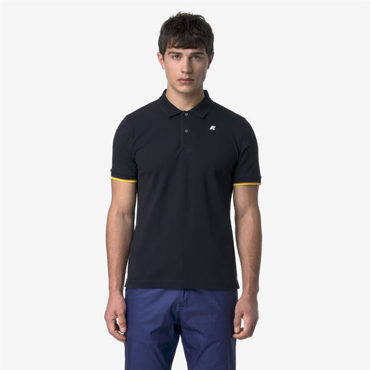VINCENT PIQUE SLIM - Polos - Polo - Homme - Blue Depth