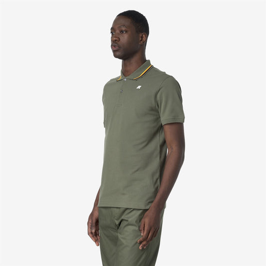 JUD PIQUE SLIM - Polos - Polo - Homme - Green Lichen