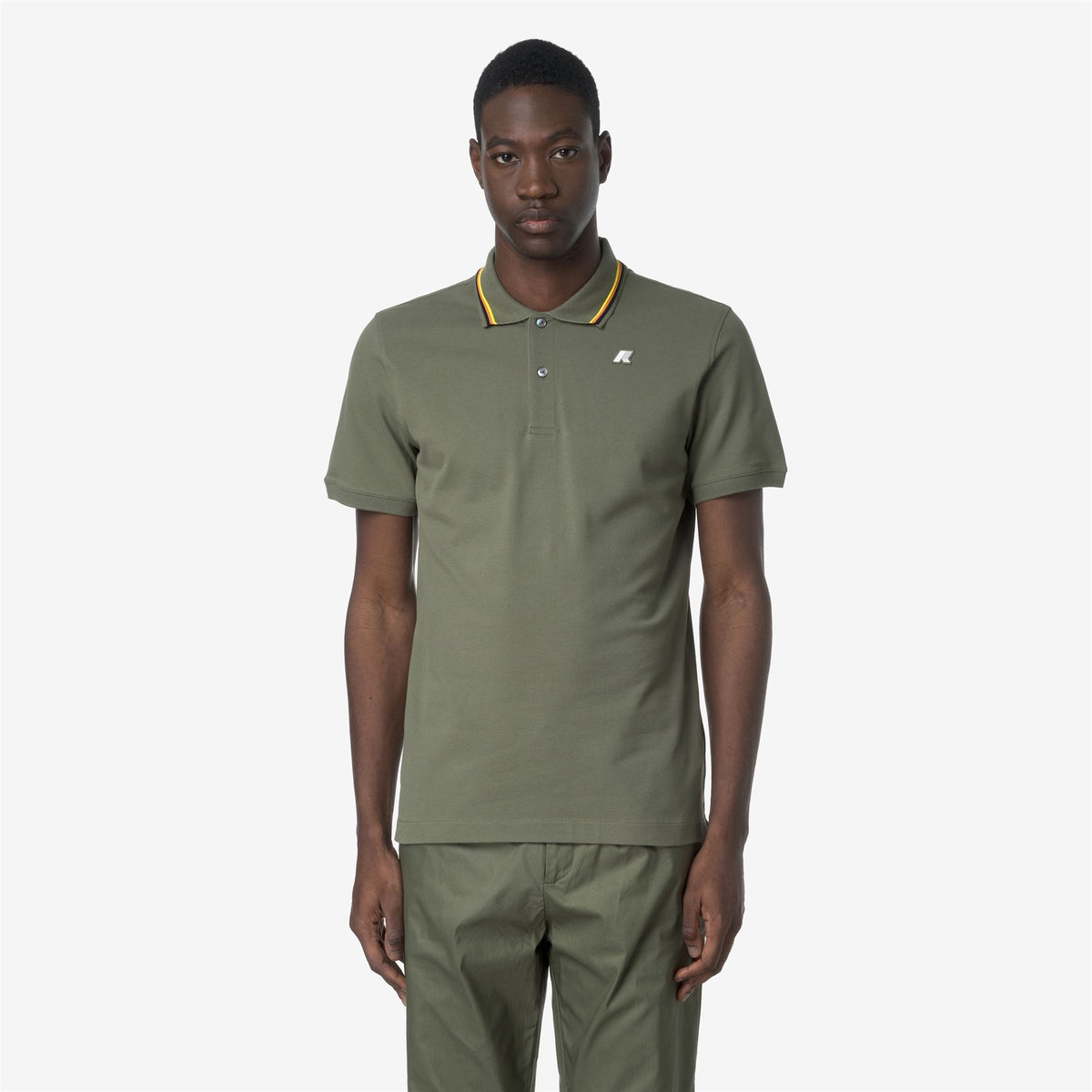 JUD PIQUE SLIM - Polos - Polo - Homme - Green Lichen