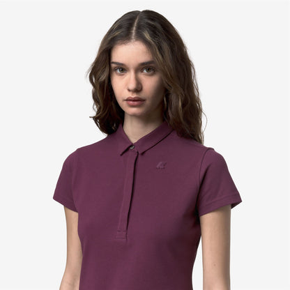 AMEDEA PIQUE SLIM - Polos - Polo - Femme - Violet Mauve Wine