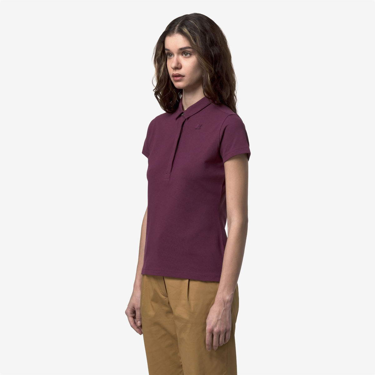AMEDEA PIQUE SLIM - Polos - Polo - Femme - Violet Mauve Wine