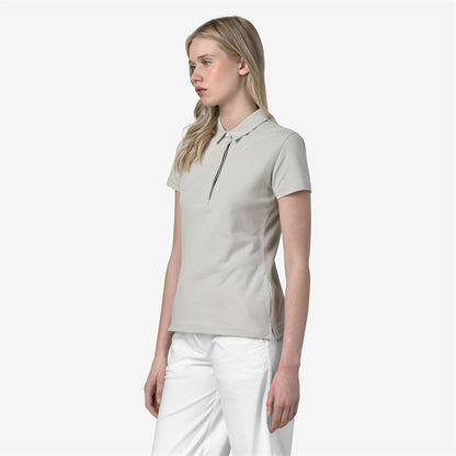 AMEDEA PIQUE SLIM - Polos - Polo - Femme - BEIGE LT