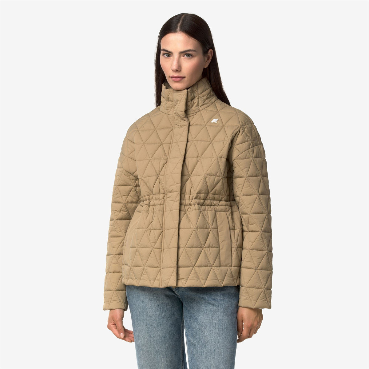 SELENE DIAMOND QUILTED WARM - Vestes - Milieu - Femme - Beige Khaki