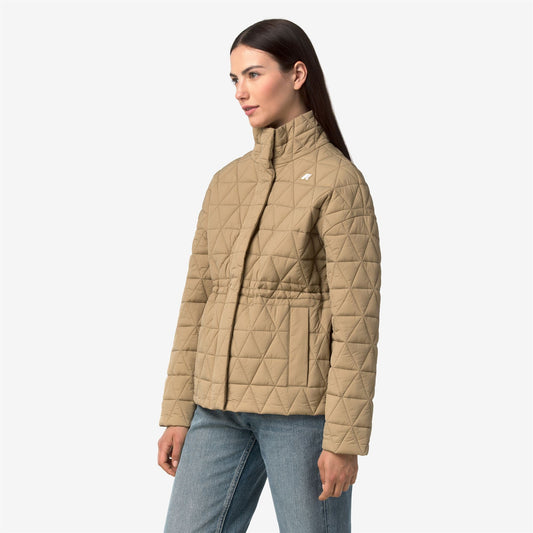 SELENE DIAMOND QUILTED WARM - Vestes - Milieu - Femme - Beige Khaki