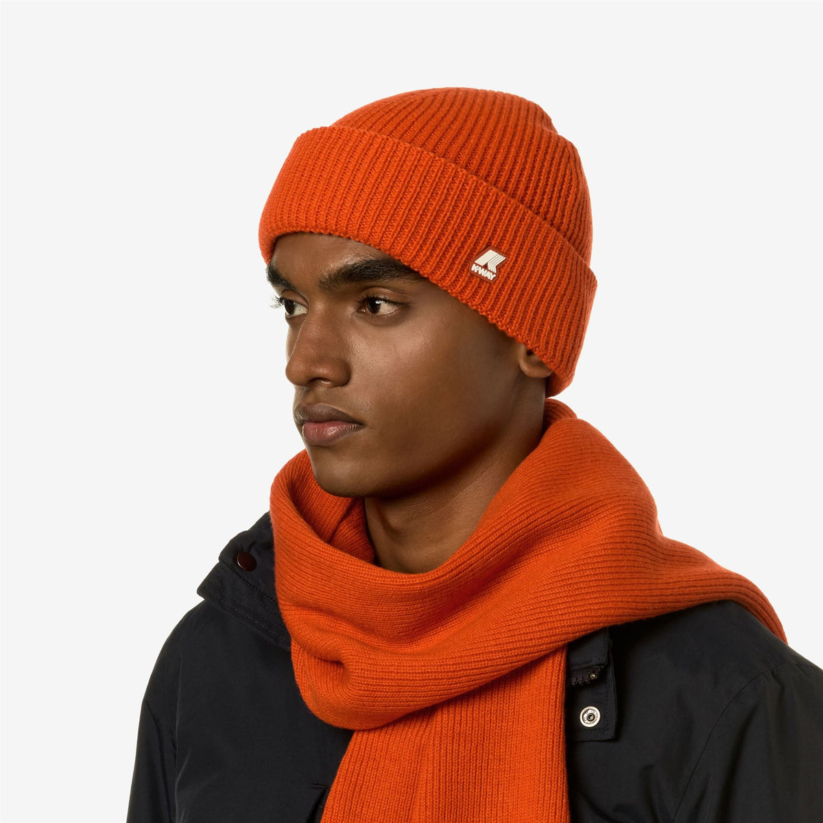 BRICE CARDIGAN STITCH WOOL - Couvre-chef - Chapeau - Unisexe - Orange Pumpkin
