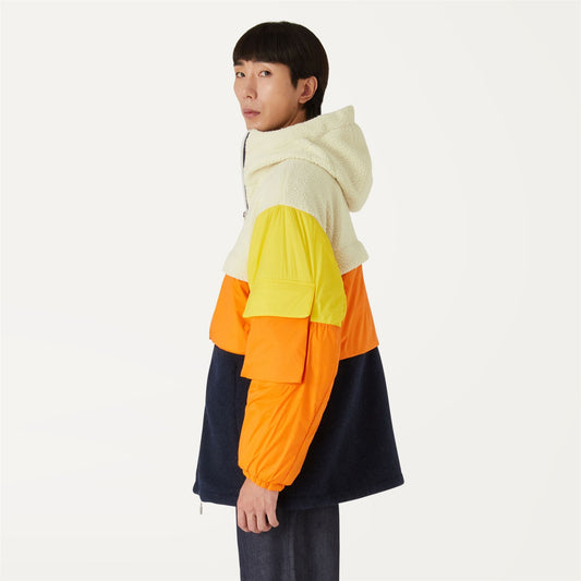 CLAUMIX SHERPA NYLON BLANKET - Vestes - Milieu - Homme - WHITE-BLUE-ORANGE-YELLOW