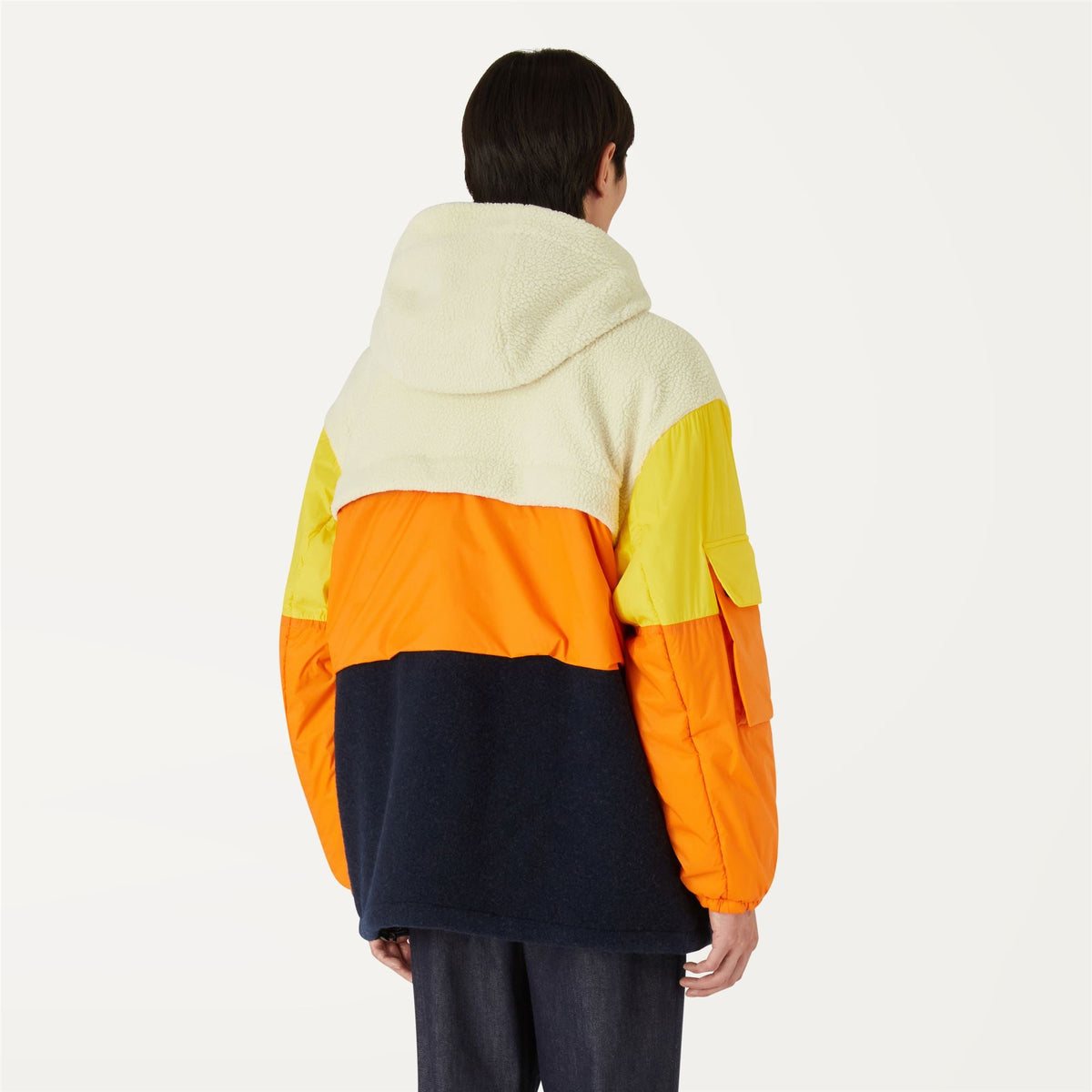 CLAUMIX SHERPA NYLON BLANKET - Vestes - Milieu - Homme - WHITE-BLUE-ORANGE-YELLOW