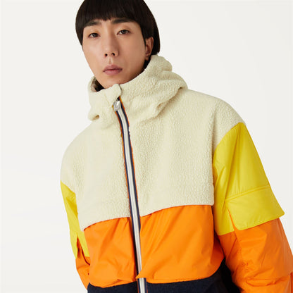 CLAUMIX SHERPA NYLON BLANKET - Vestes - Milieu - Homme - WHITE-BLUE-ORANGE-YELLOW
