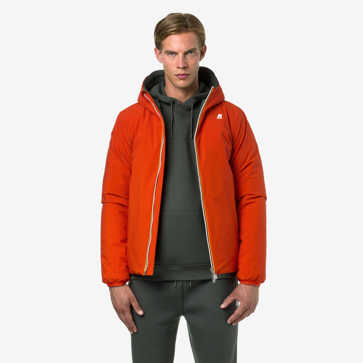 JACK ST WARM DOUBLE - Vestes - Court - Homme - Orange P-Green B