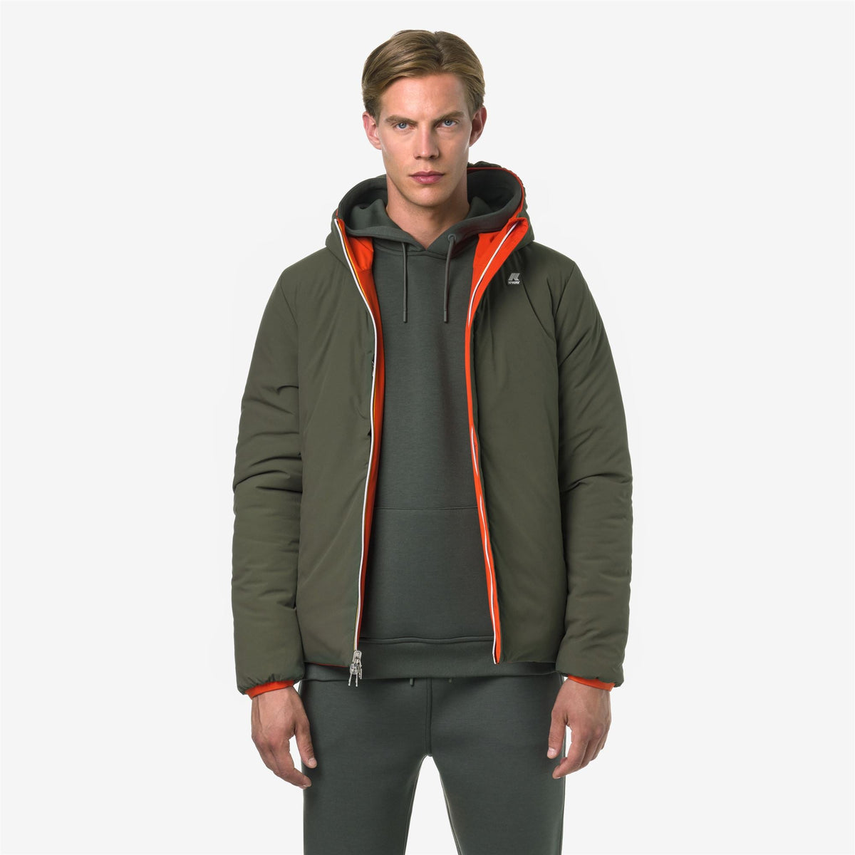 JACK ST WARM DOUBLE - Vestes - Court - Homme - Orange P-Green B