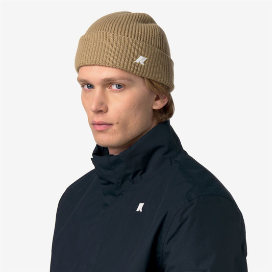 BRICE CARDIGAN STITCH WOOL - Couvre-chef - Chapeau - Unisexe - Beige Khaki