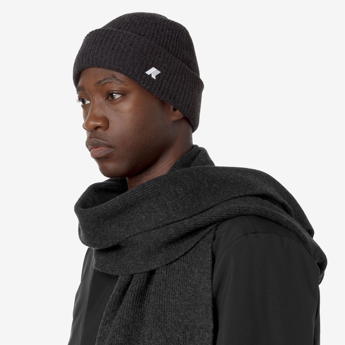 BRICE CARDIGAN STITCH WOOL - Couvre-chef - Chapeau - Unisexe - Black Pure Melange