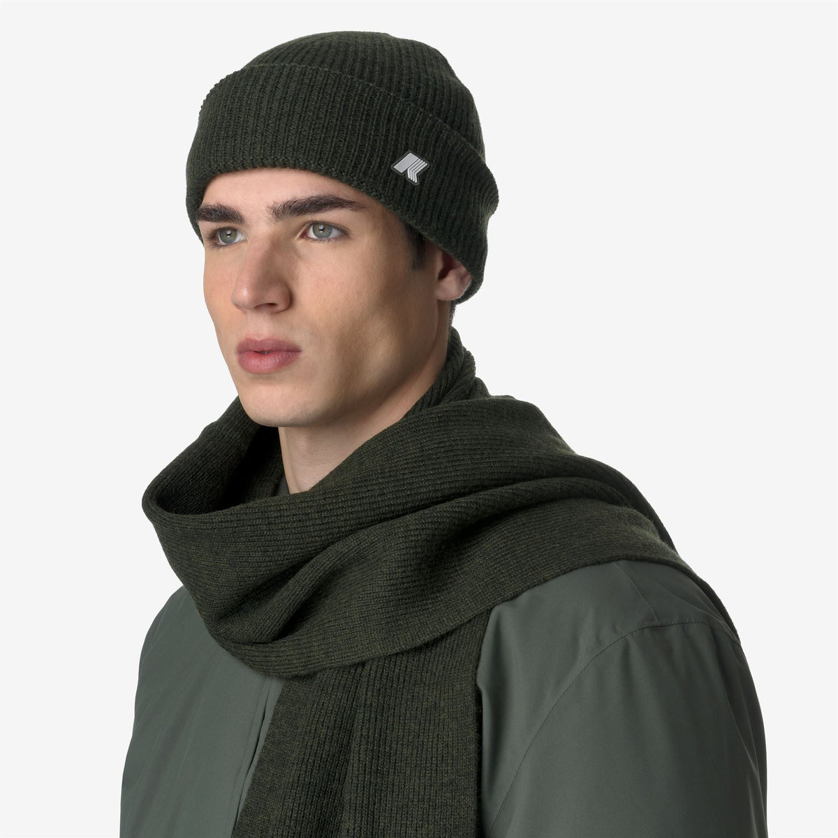 BRICE CARDIGAN STITCH WOOL - Couvre-chef - Chapeau - Unisexe - Green Blackish Melange