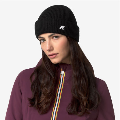 BRICE CARDIGAN STITCH WOOL - Couvre-chef - Chapeau - Unisexe - Black Pure