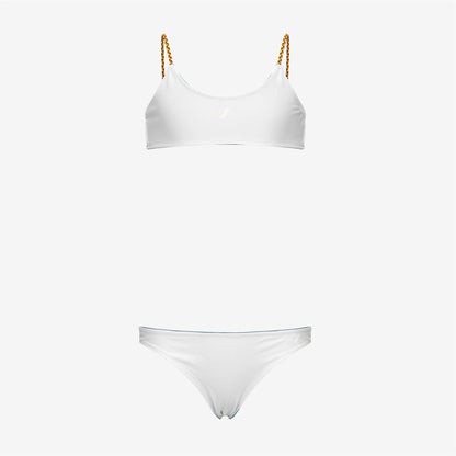 P. SCARLETT DOUBLE BEACH - Maillots de bain - Bikini - Fille - Green Iron-White