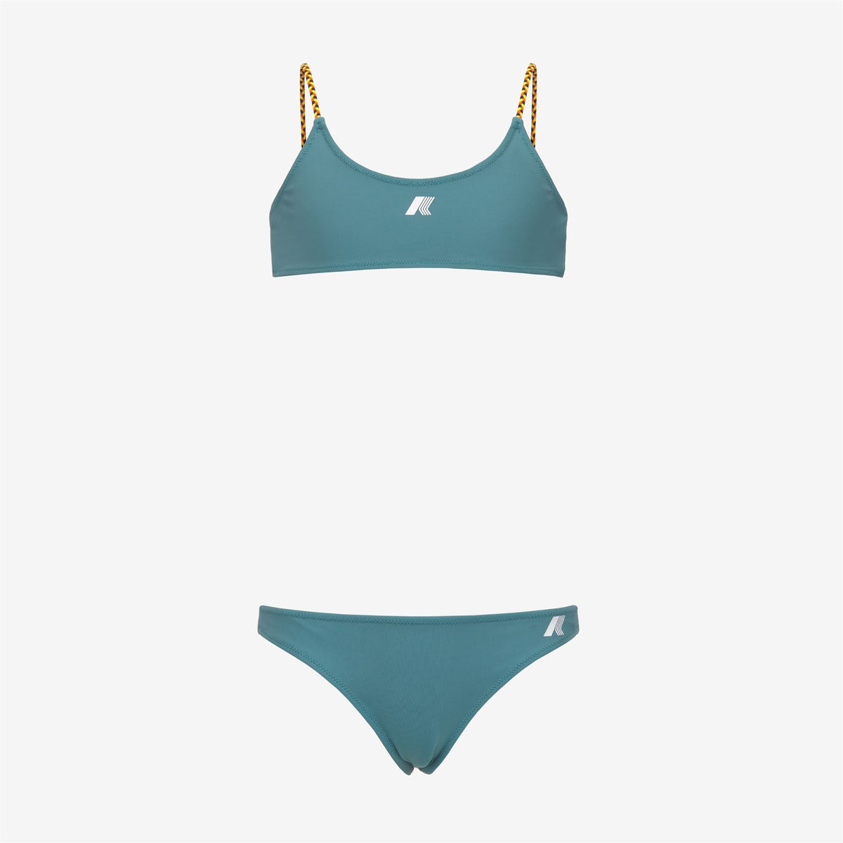 P. SCARLETT DOUBLE BEACH - Maillots de bain - Bikini - Fille - Green Iron-White
