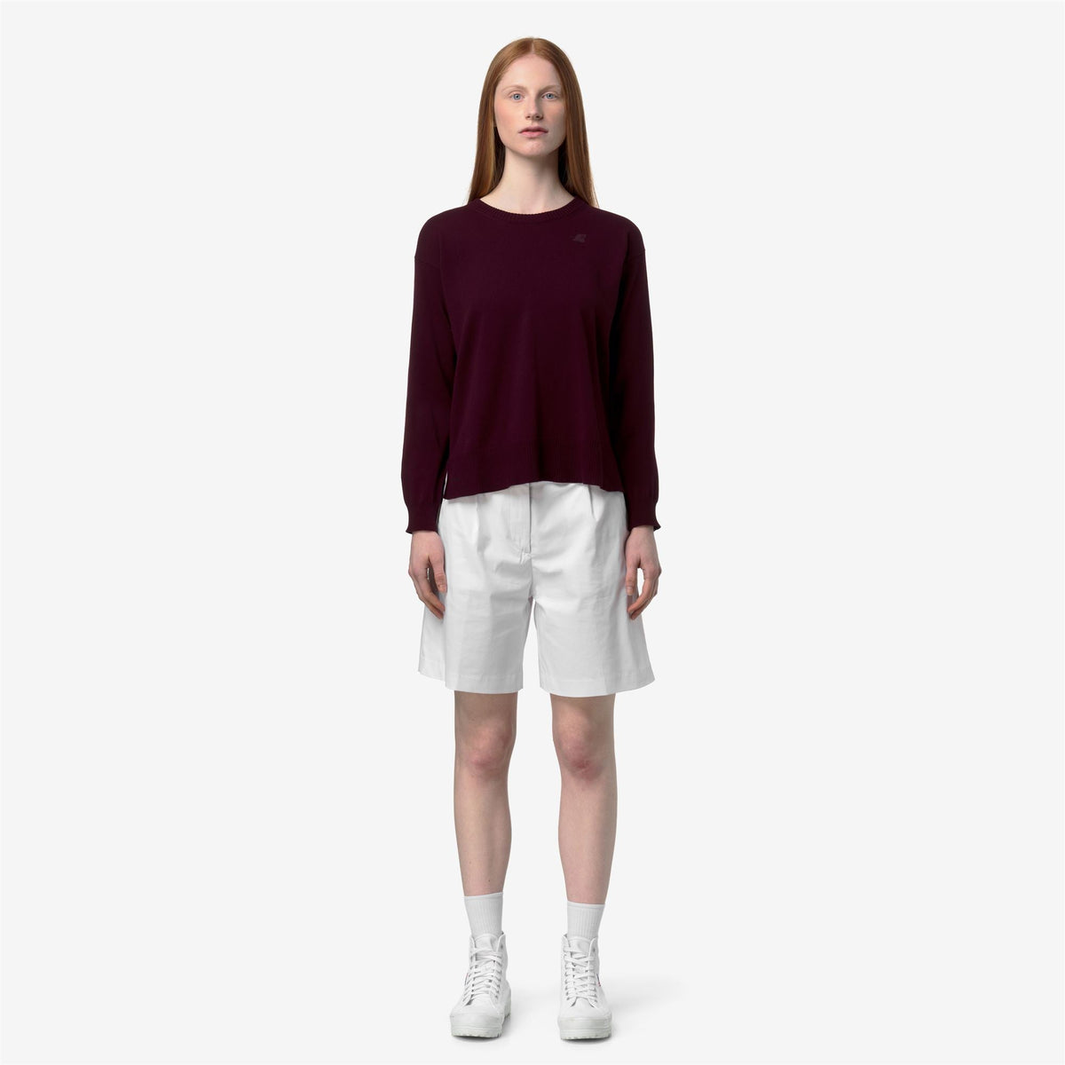 DOMITINE COTTON PS - Maille - Pull-over - Femme - Violet Burnished