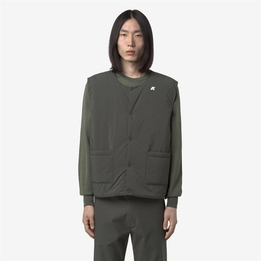VALTY PLAIN WARM - Vestes - Gilet - Homme - GREEN BLACKISH