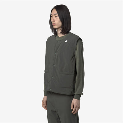 VALTY PLAIN WARM - Vestes - Gilet - Homme - GREEN BLACKISH