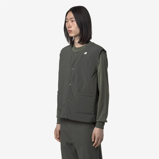 VALTY PLAIN WARM - Vestes - Gilet - Homme - GREEN BLACKISH