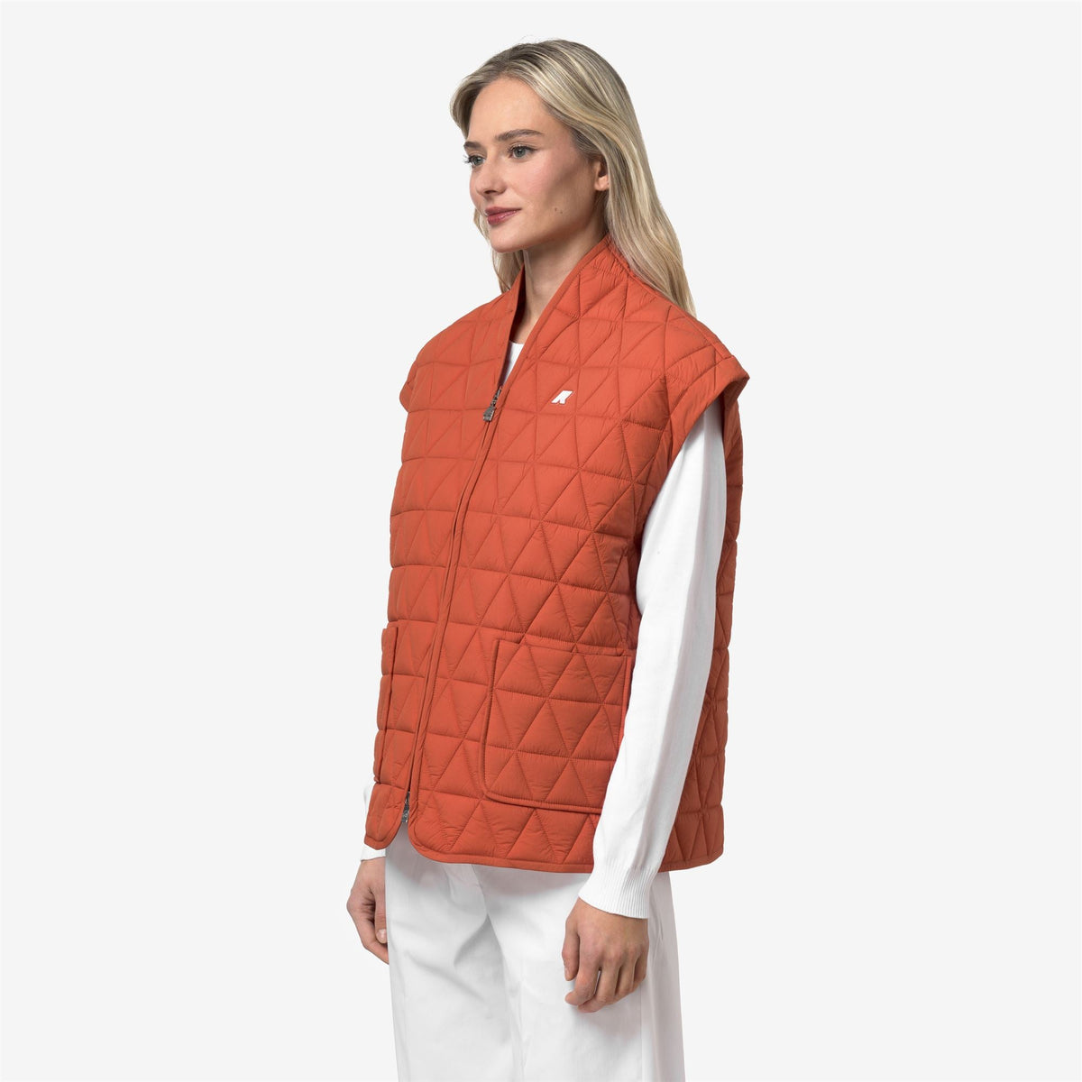 SALOIRE DIAMOND QUILTED WARM AF - Vestes - Gilet - Femme - Orange Brownish