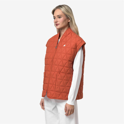 SALOIRE DIAMOND QUILTED WARM AF - Vestes - Gilet - Femme - Orange Brownish