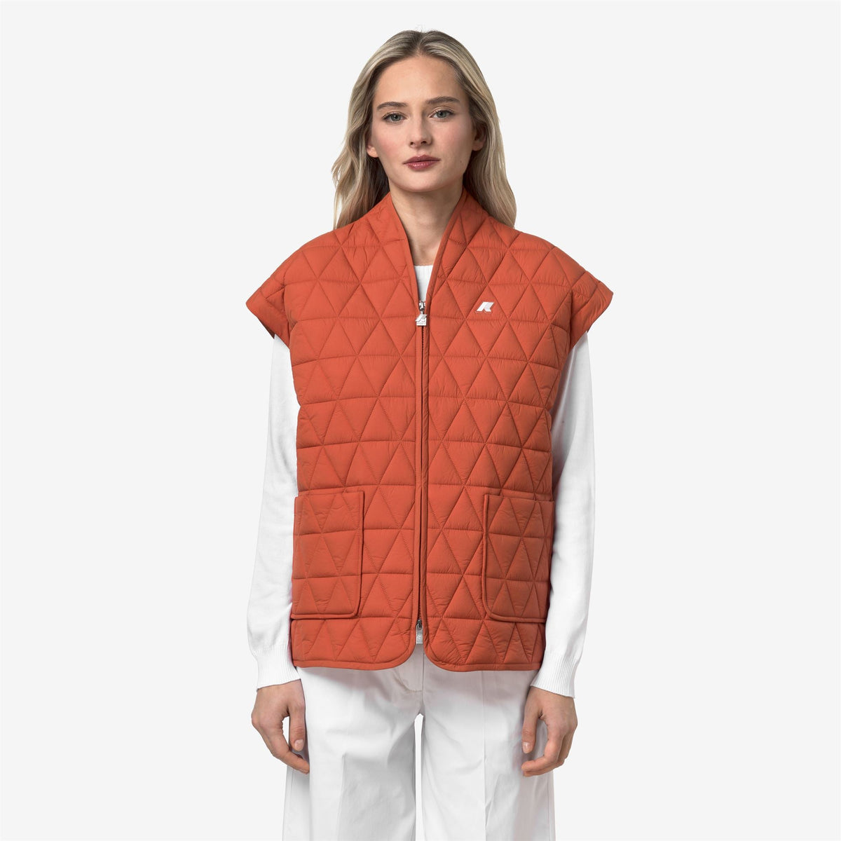 SALOIRE DIAMOND QUILTED WARM AF - Vestes - Gilet - Femme - Orange Brownish
