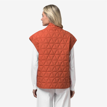 SALOIRE DIAMOND QUILTED WARM AF - Vestes - Gilet - Femme - Orange Brownish