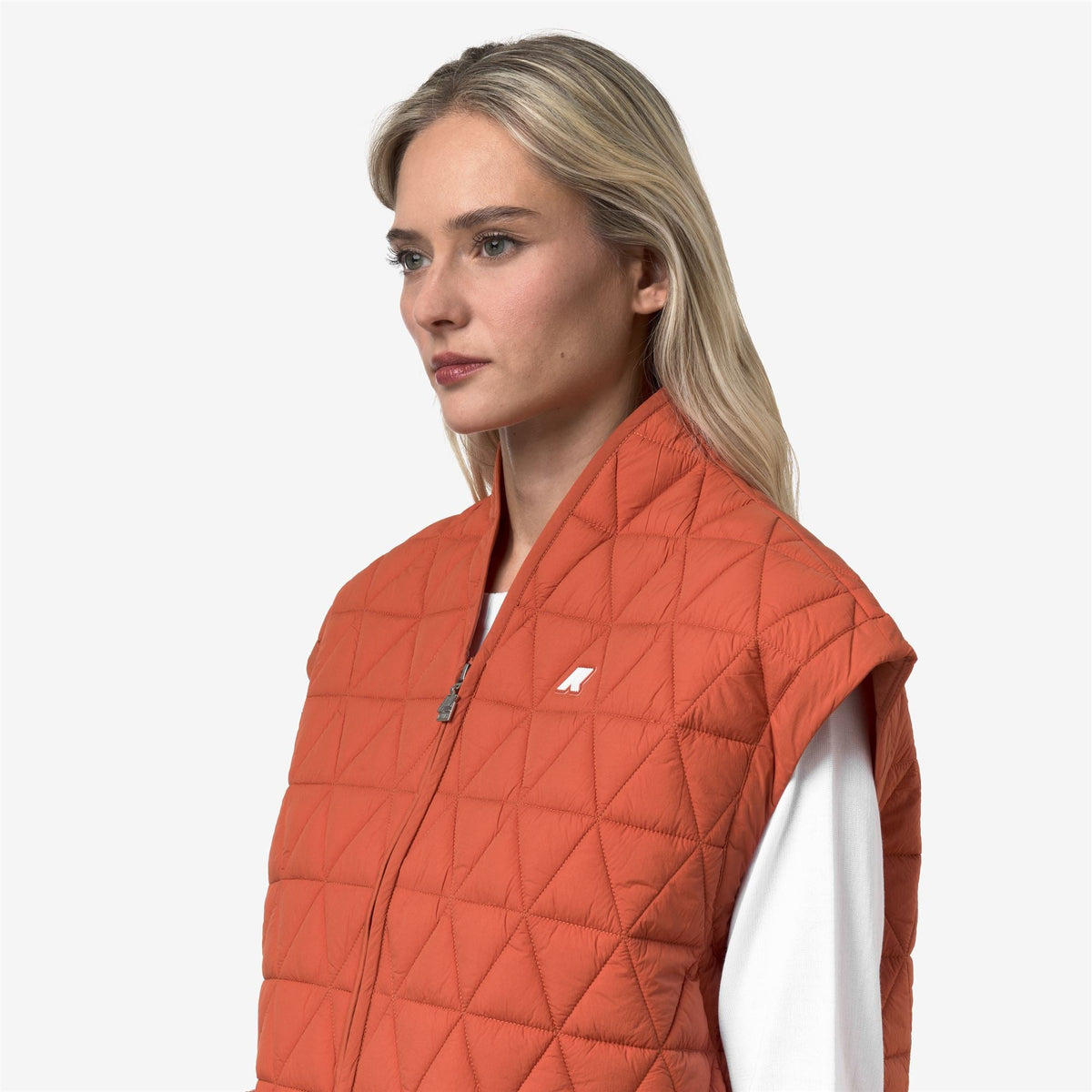SALOIRE DIAMOND QUILTED WARM AF - Vestes - Gilet - Femme - Orange Brownish