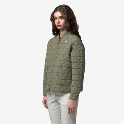 SELIME DIAMOND QUILTED WARM AF - Vestes - Milieu - Femme - Green Lichen