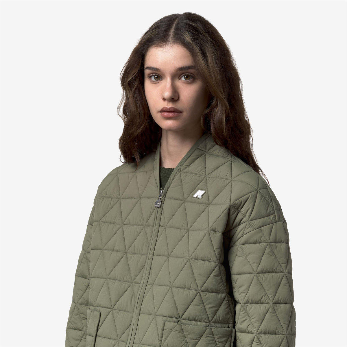 SELIME DIAMOND QUILTED WARM AF - Vestes - Milieu - Femme - Green Lichen