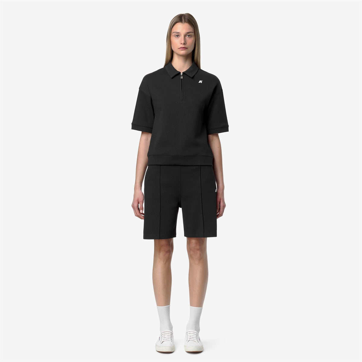 LOZANY INTERLOCK - Polos - Polo - Femme - Black Pure-Black Pure