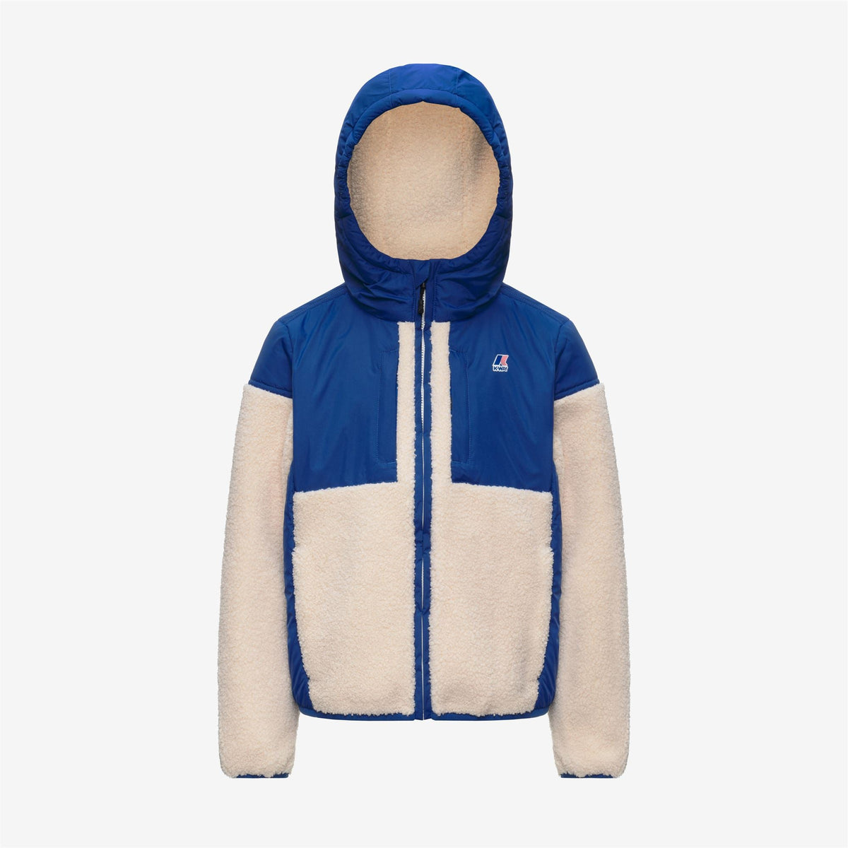P. SAMSON 4.0 ORSETTO - Polaire - Sweat à capuche zippé intégral - Enfant unisexe - Blue Royal Marine-White Tofu
