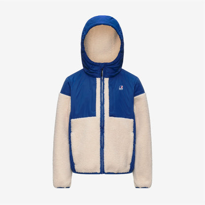 P. SAMSON 4.0 ORSETTO - Polaire - Sweat à capuche zippé intégral - Enfant unisexe - Blue Royal Marine-White Tofu