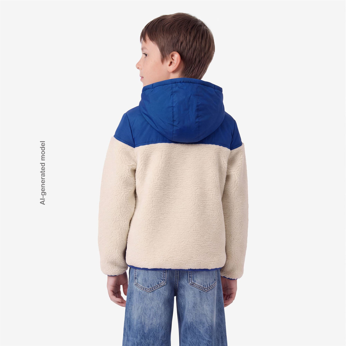 P. SAMSON 4.0 ORSETTO - Polaire - Sweat à capuche zippé intégral - Enfant unisexe - Blue Royal Marine-White Tofu