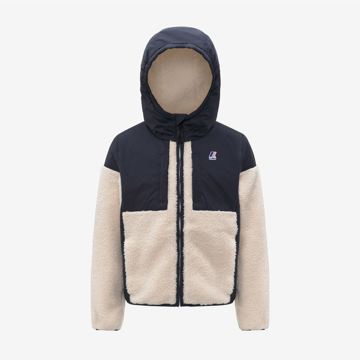 P. SAMSON 4.0 ORSETTO - Polaire - Sweat à capuche zippé intégral - Enfant unisexe - Blue Depth-Ecru